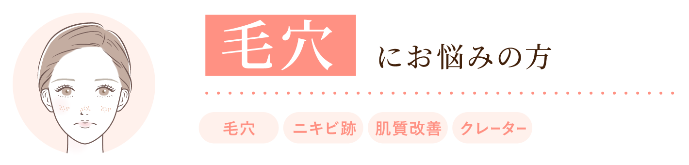 大西メディカルクリニック おためし美肌9800 毛穴にお悩みの方 毛穴・ニキビ跡・肌質改善・クレーター